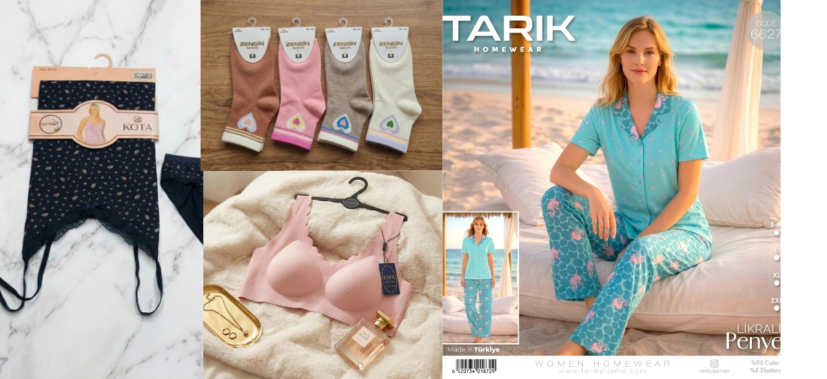 Kadın Pijama ,Çamaşır ve Çorap