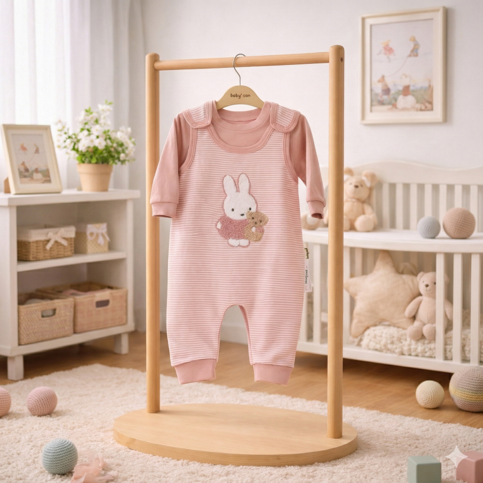 Pamuklu Kız Bebek Tulumu