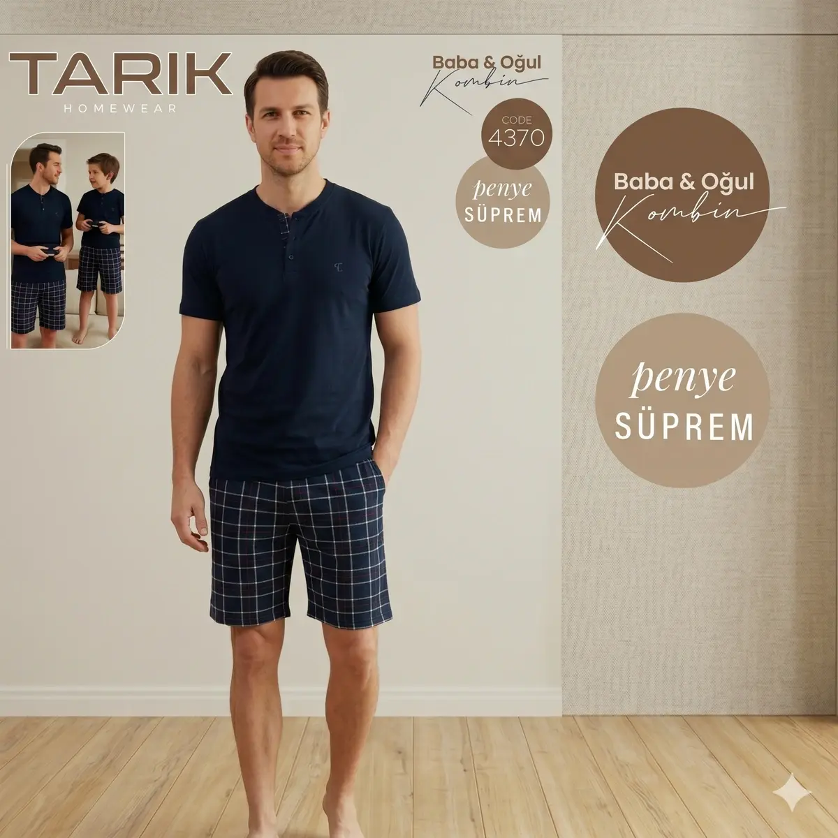 Erkek Şortlu Pijama Takımı