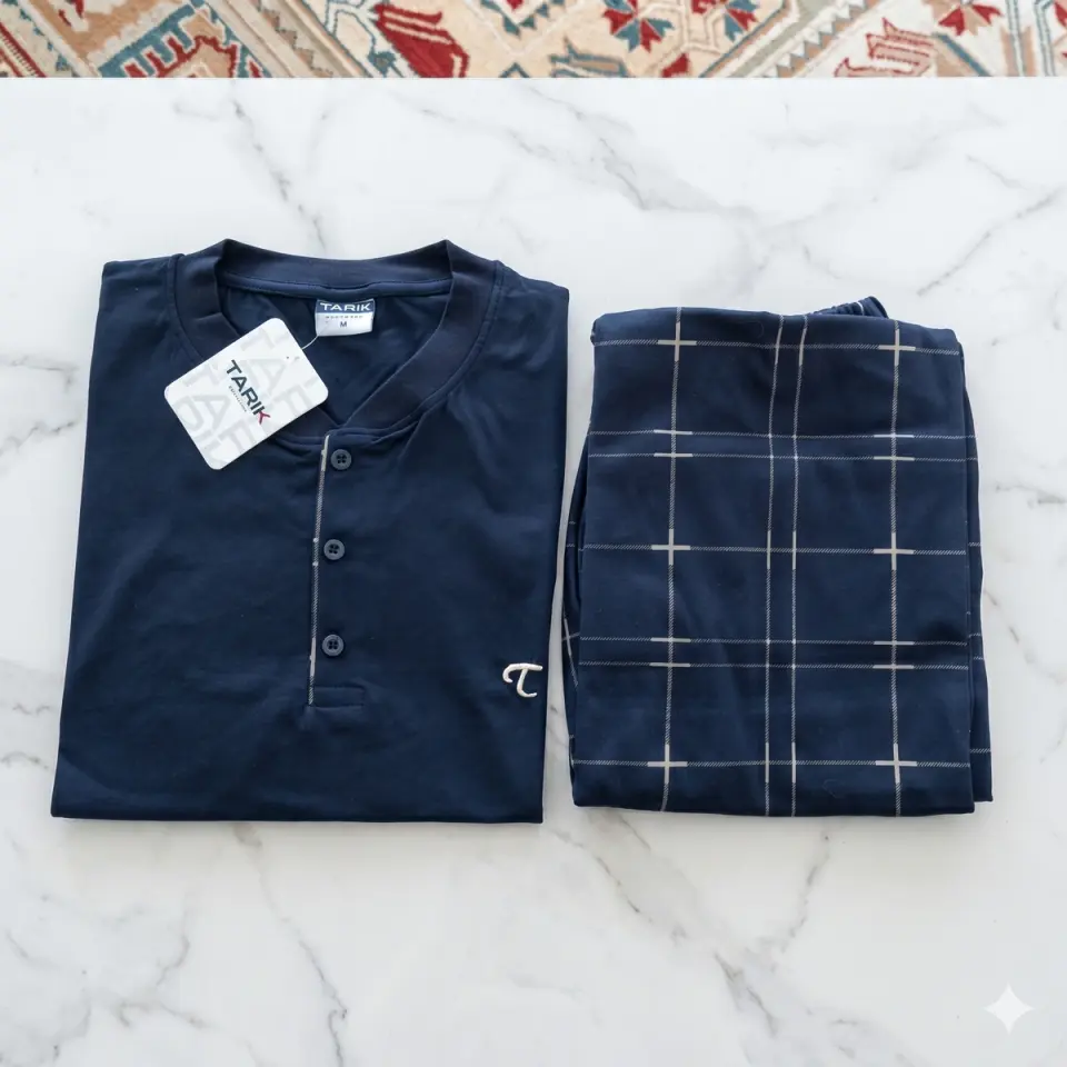 Erkek Ekose Desenli Pijama Takımı