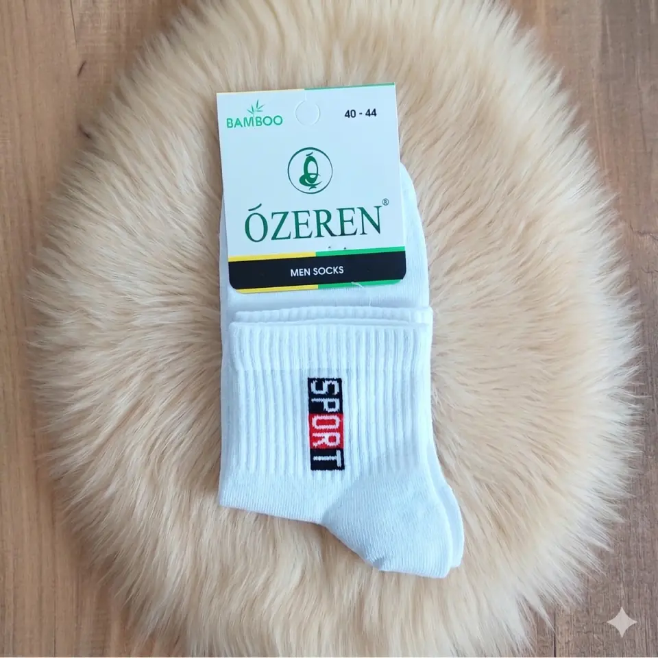Erkek Spor Konç Çorap Beyaz