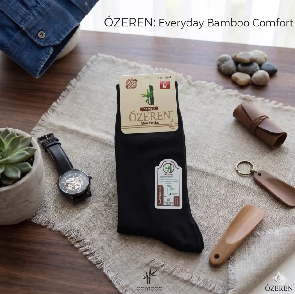 Erkek Bambu Soket Çorap Lacivert