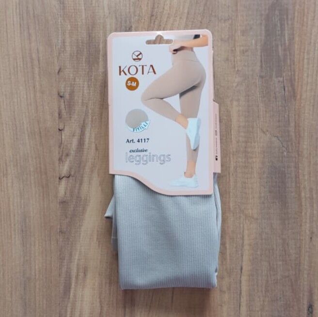 Kota Kadın Fitilli Yüksek Bel Kadın Tayt - 4117 Bej - XXL beden