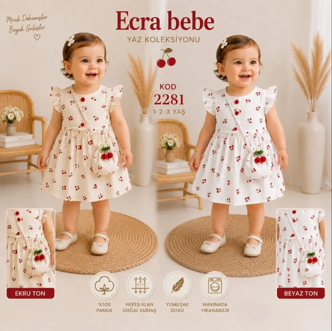Kız Bebek Müslin Elbise