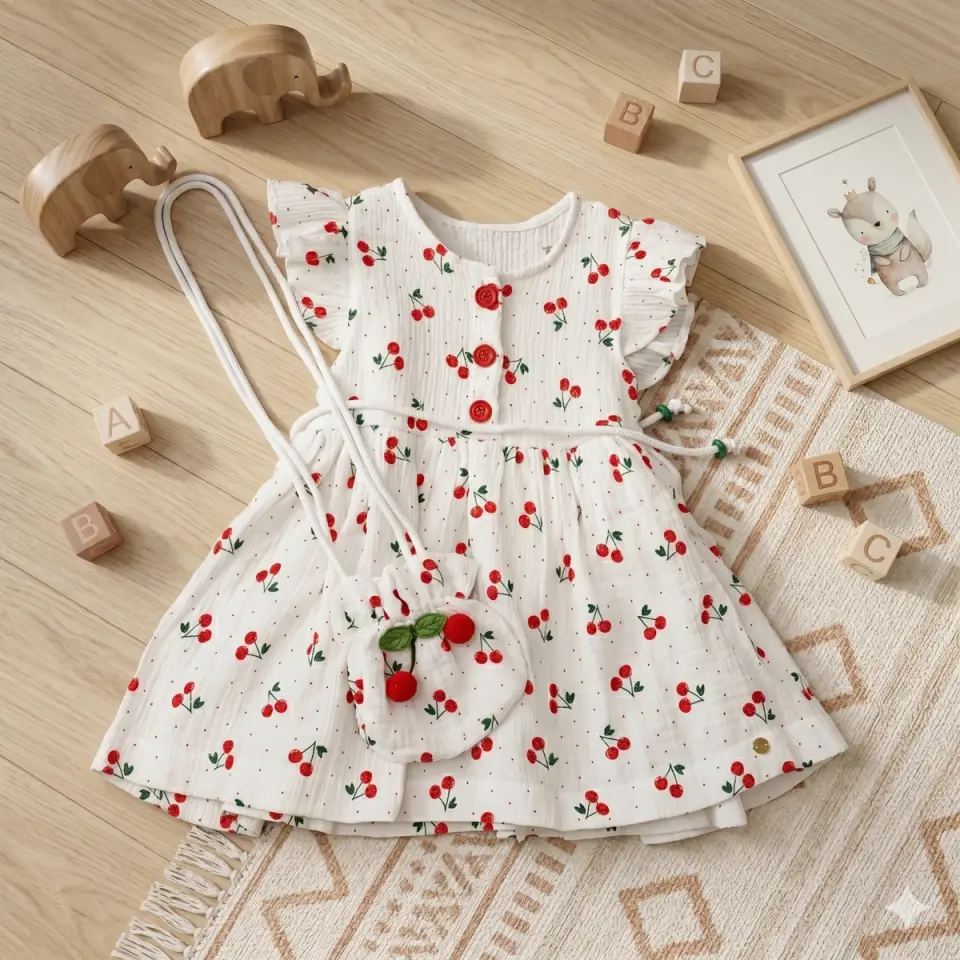 Kız Bebek Müslin Elbise