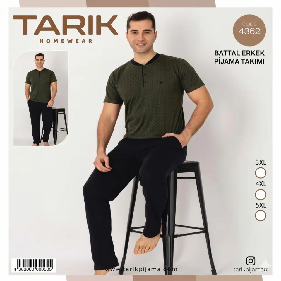 Büyük Beden Erkek Pijama Takımı