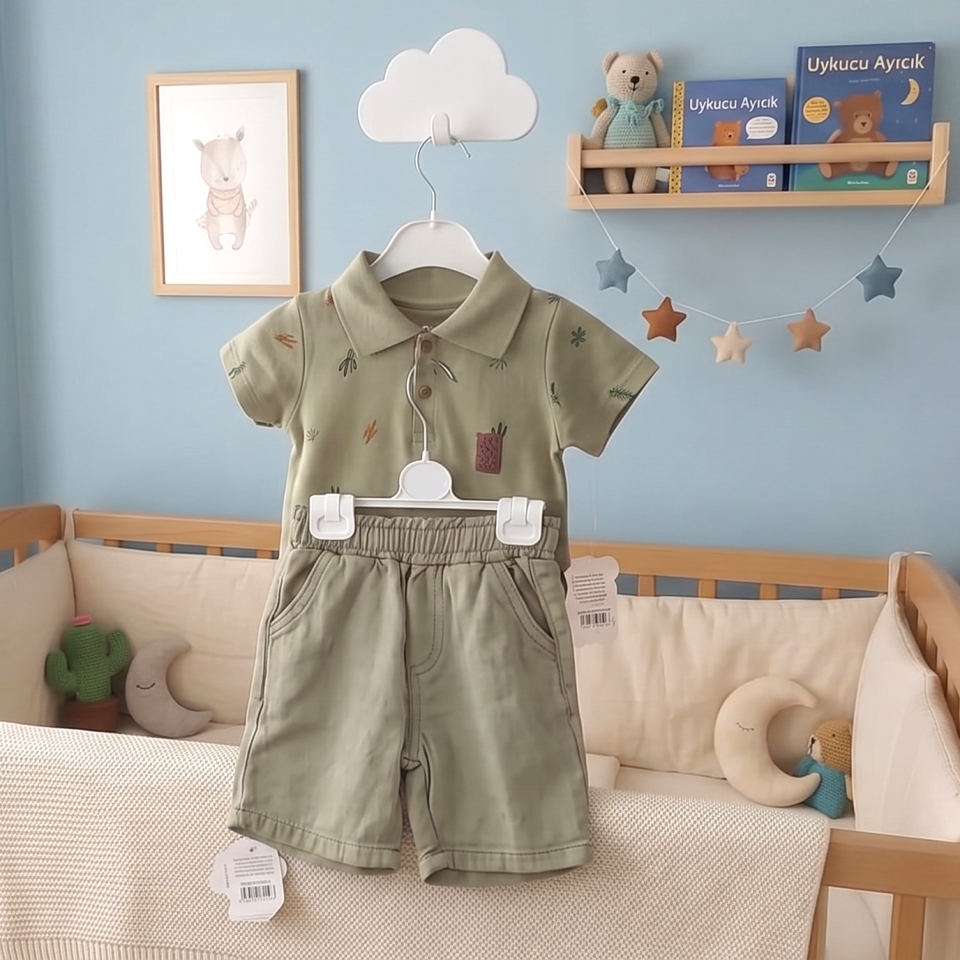Şortlu Erkek Bebek Takımı