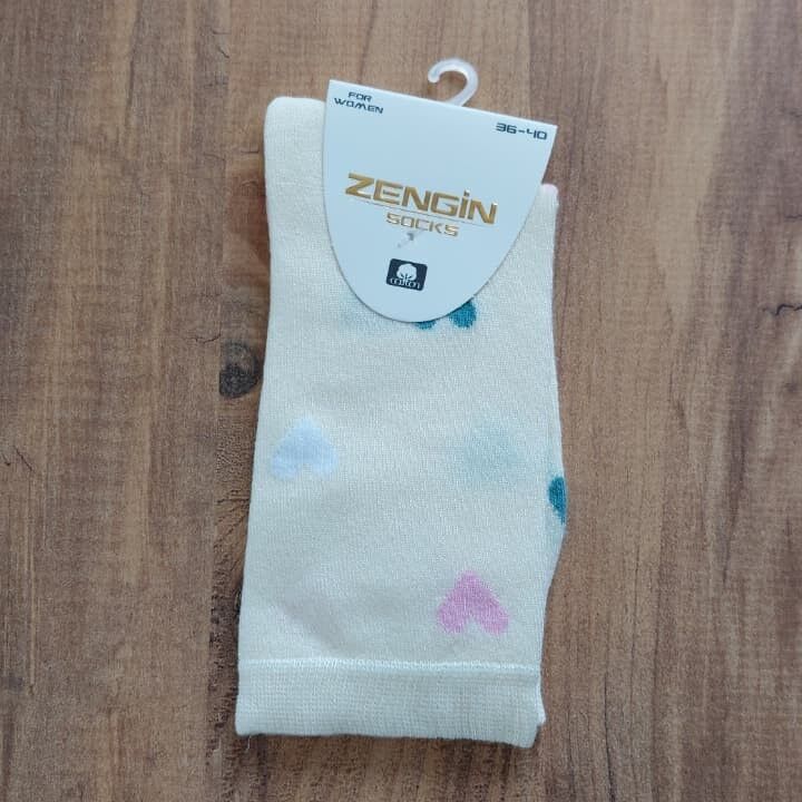 Pamuklu Kadın Soket Çorap Ekru