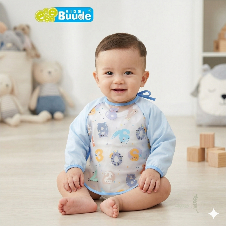 Kız Bebek Önlüğü Mavi