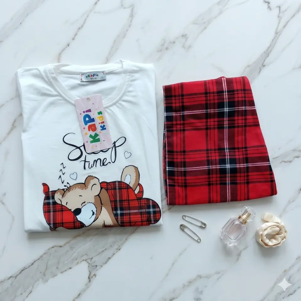 Kız Çocuk Pijama Takımı krem - 6-7 Yaş