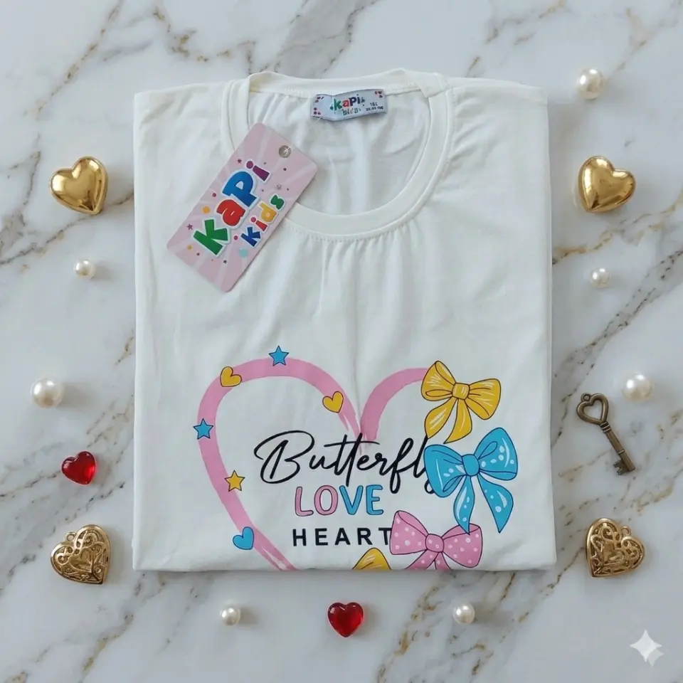 Fiyonk Desenli Kız Çocuk Pijama