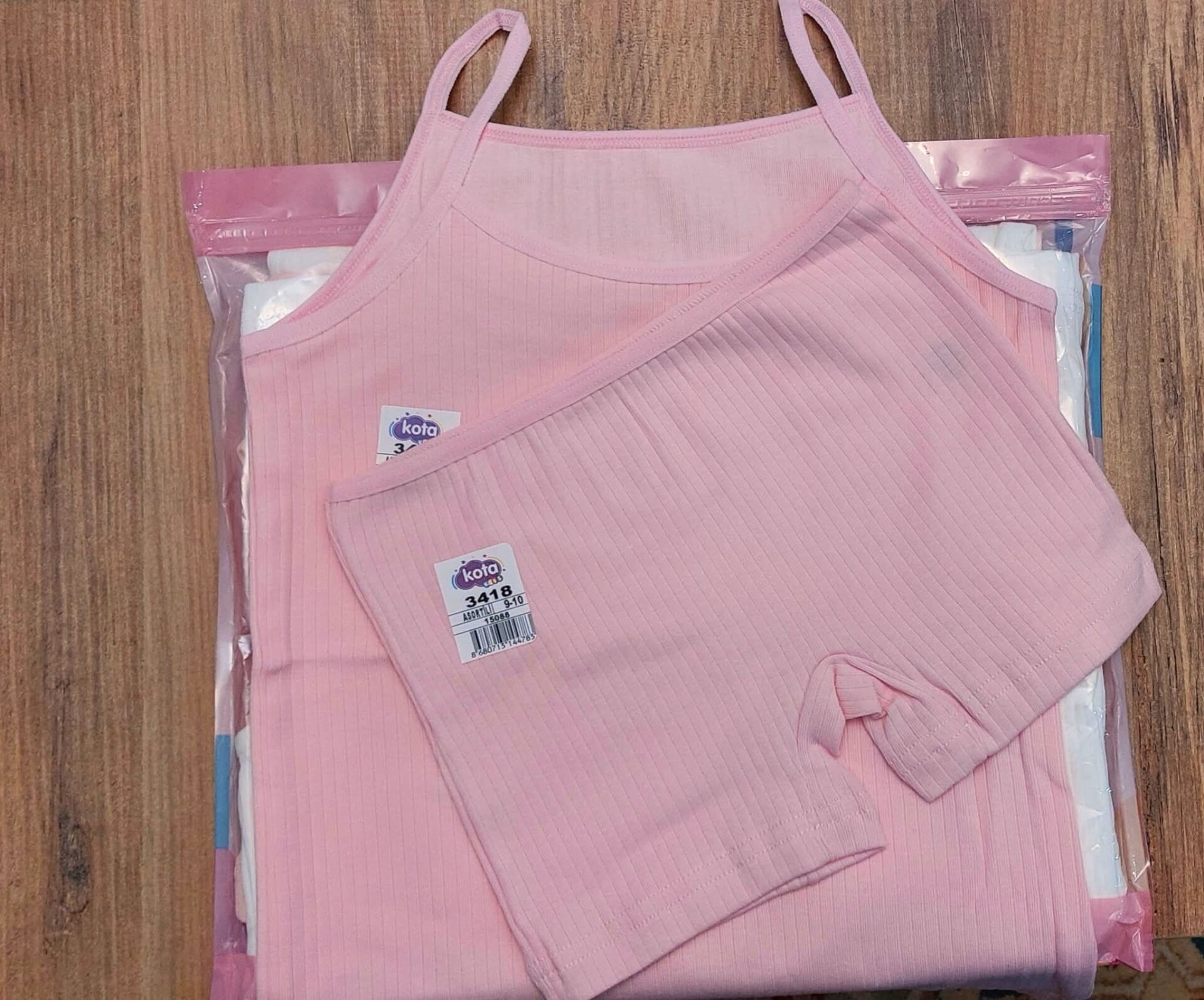 İp Askılı Kız Çocuk Atlet Külot Takım 11-12 yaş - Pembe