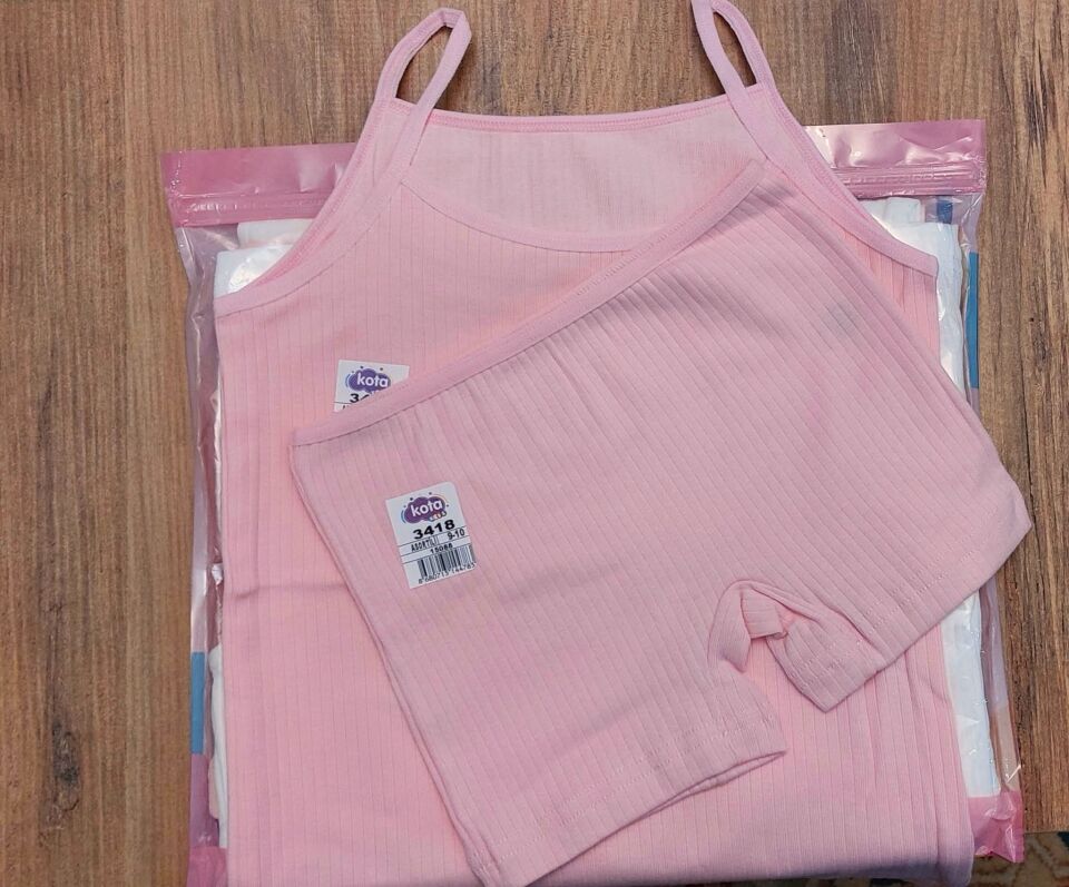 İp Askılı Kız Çocuk Atlet Külot Takım 11-12 yaş - Pembe