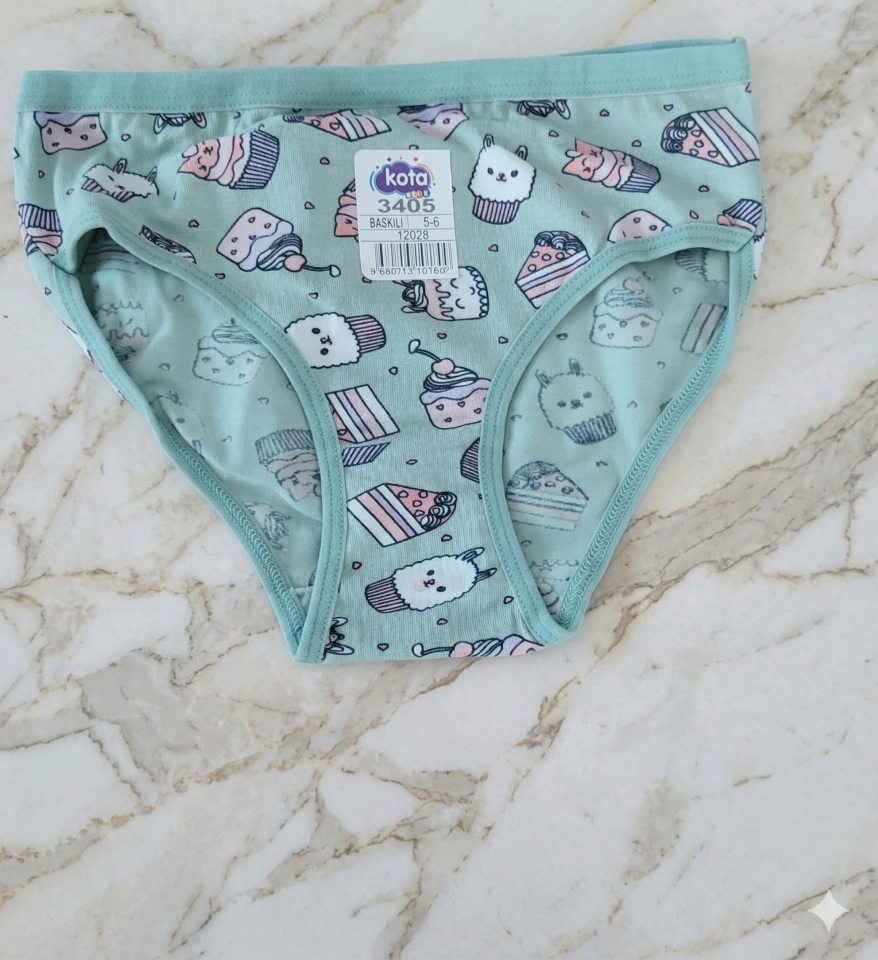 Kız Çocuk Baskılı Külot