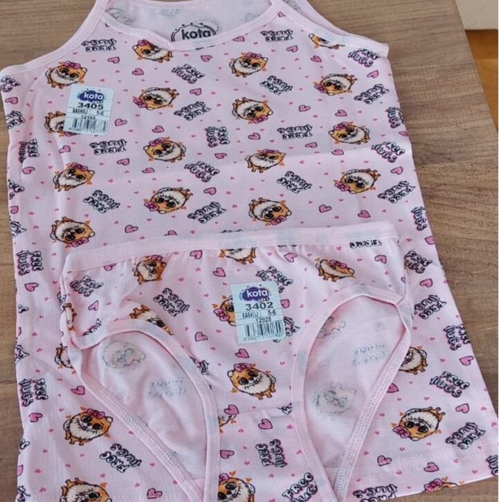 Kız Çocuk İp Askılı Atlet Külot Takım Pembe - 9-10 yaş