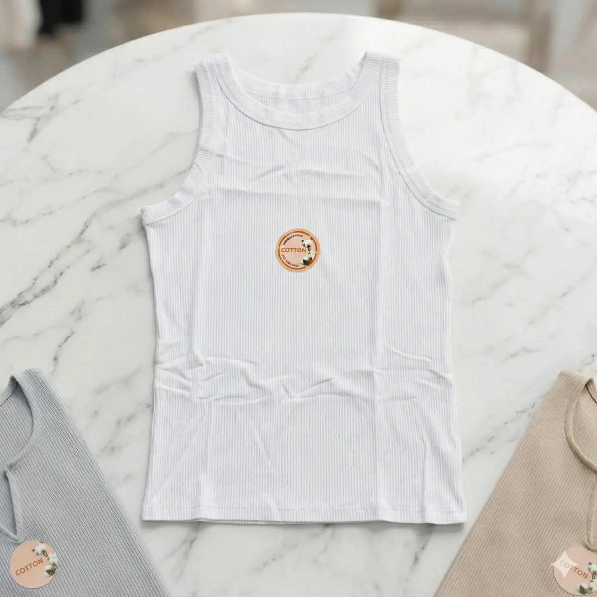 Halter Yaka Kadın Atlet Beyaz - XL beden