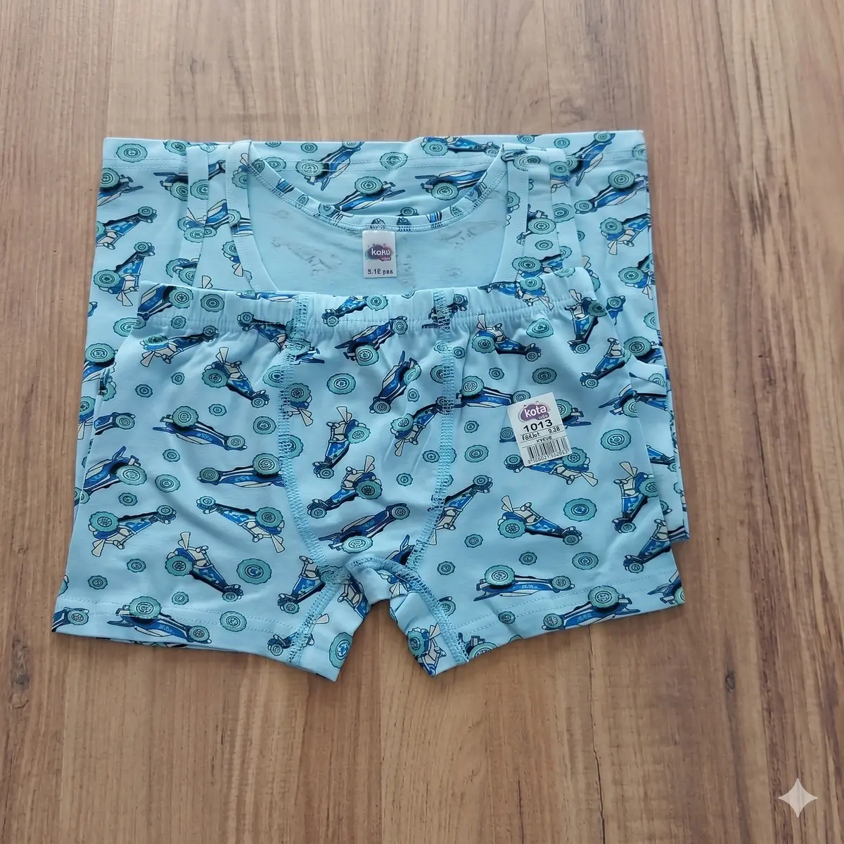 Erkek Çocuk Atlet Boxer Takım Mavi - 9-10 yaş