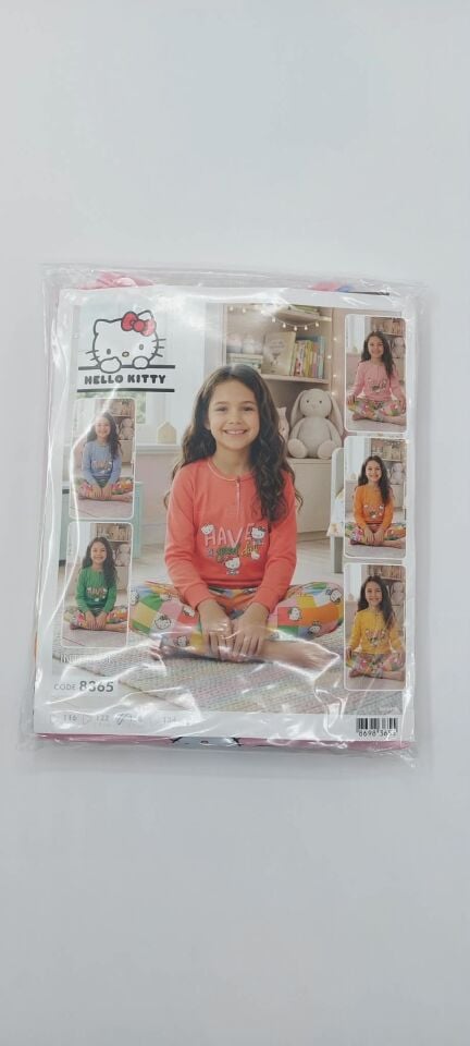 Hello Kitty Lisanslı Kız Çocuk Pijama Takımı - İnterlok Pamuklu 8366