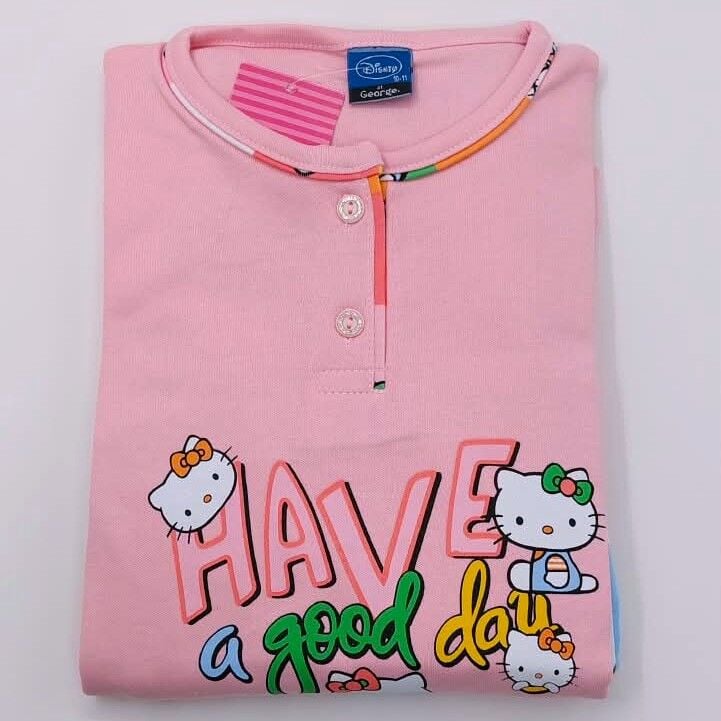 Hello Kitty Lisanslı Kız Çocuk Pijama Takımı - İnterlok Pamuklu 8366