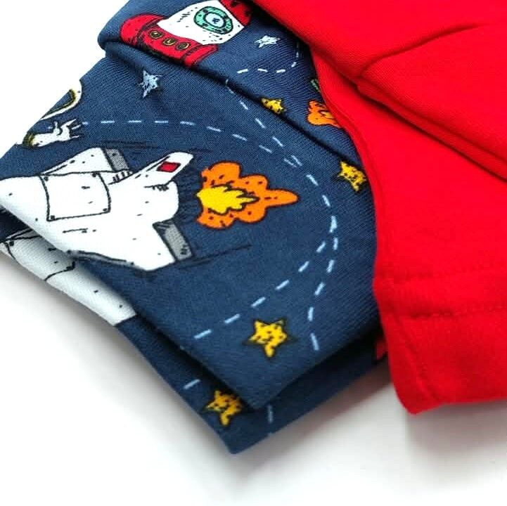 Kapi Kids Uzay Baskılı Kırmızı Erkek Çocuk Pijama Takımı