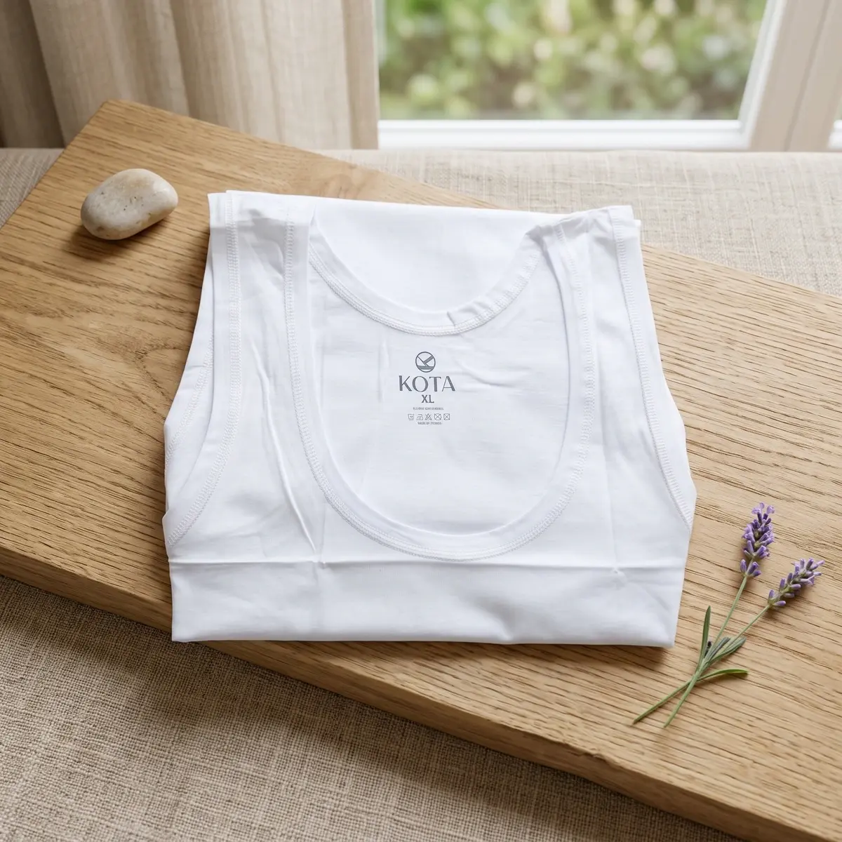 Kota Erkek Bambu Atlet – Yumuşak Dokulu, Nefes Alan ve Teri Emen Erkek İç Giyim Beyaz - M beden