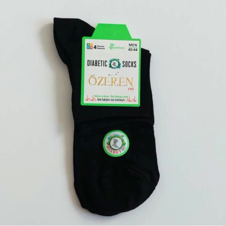 Özeren Bambu Dikişsiz Erkek Diyabet Çorabı (Sıkmayan Lastik)