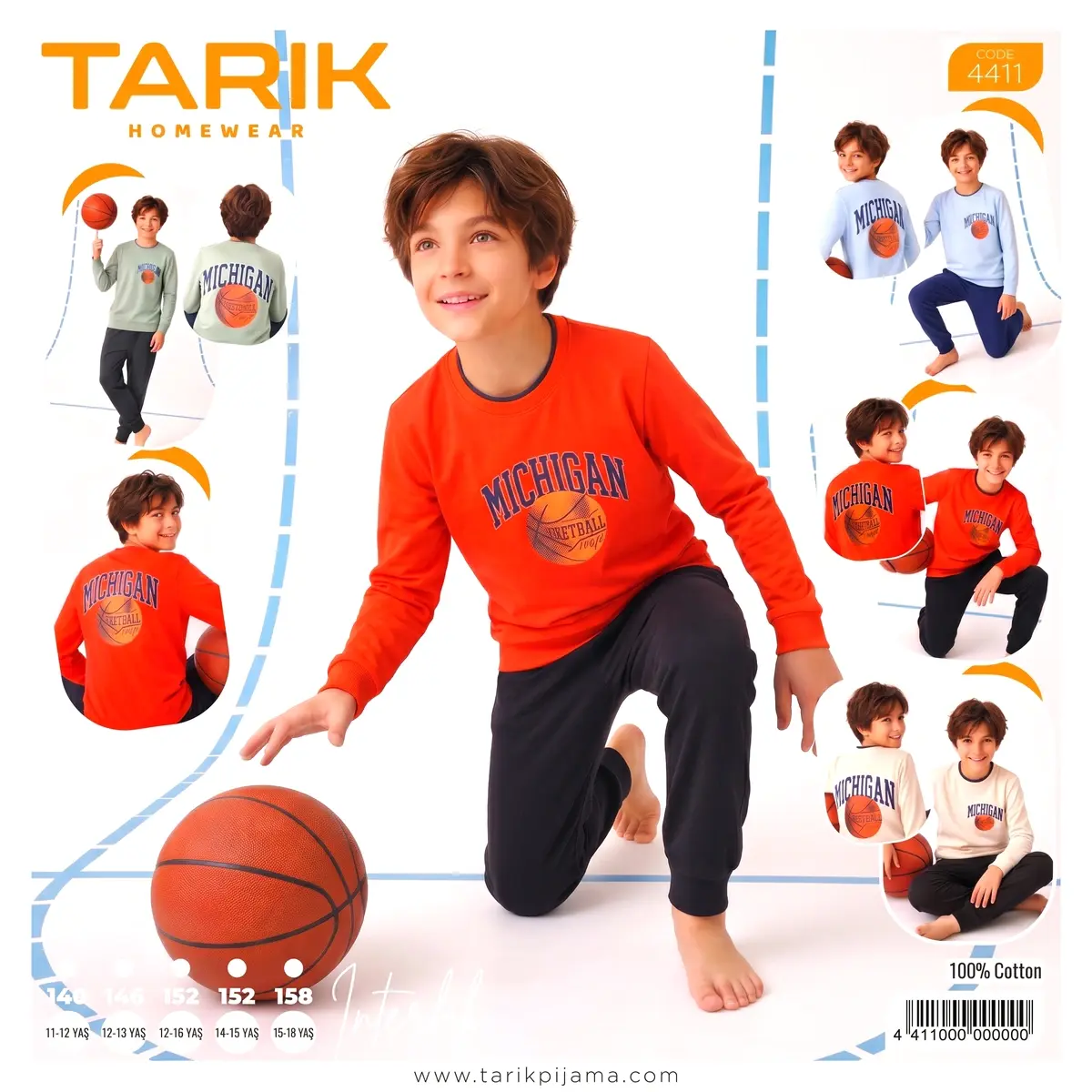 Tarık Erkek Çocuk %100 Pamuk Interlok Pijama Takımı