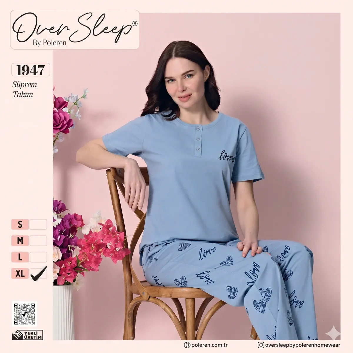 Kadın Kısa Kol Pijama Takımı