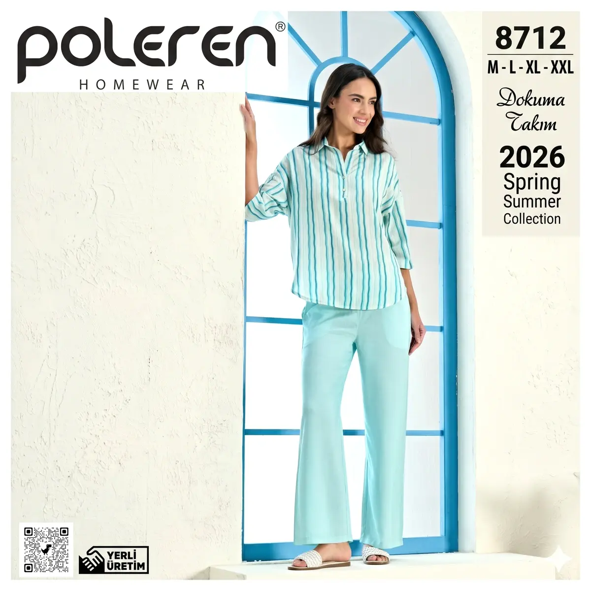 %100 Viskoz Dokuma Pijama Takımı