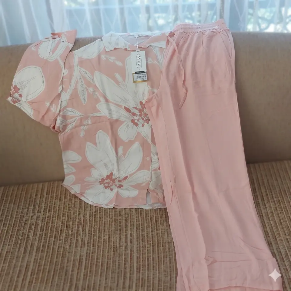 %100 Viskoz Dokuma Pijama Takımı