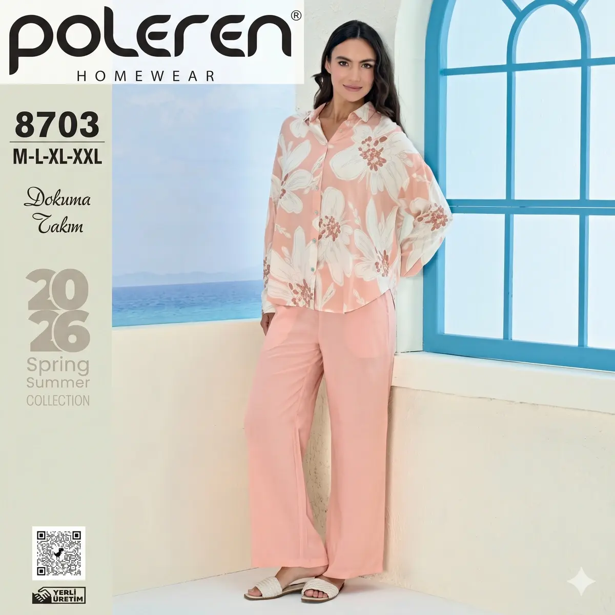 %100 Viskoz Dokuma Pijama Takımı