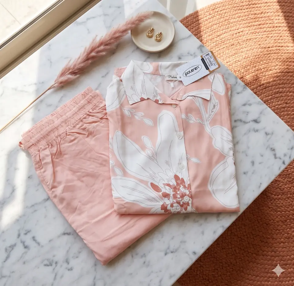 %100 Viskoz Dokuma Pijama Takımı