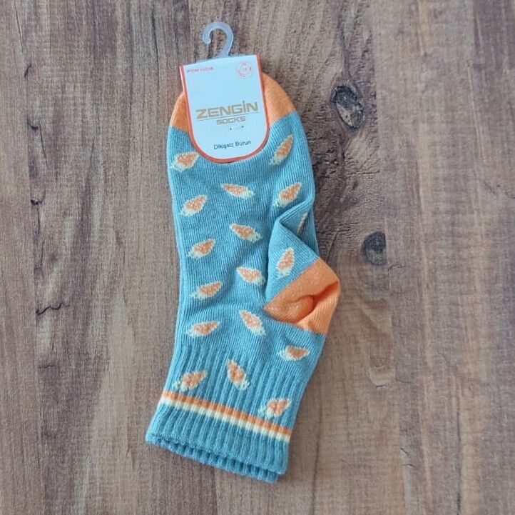 Kız Çocuk Pamuklu Soket Çorap Mint Yeşili - 5-6 yaş