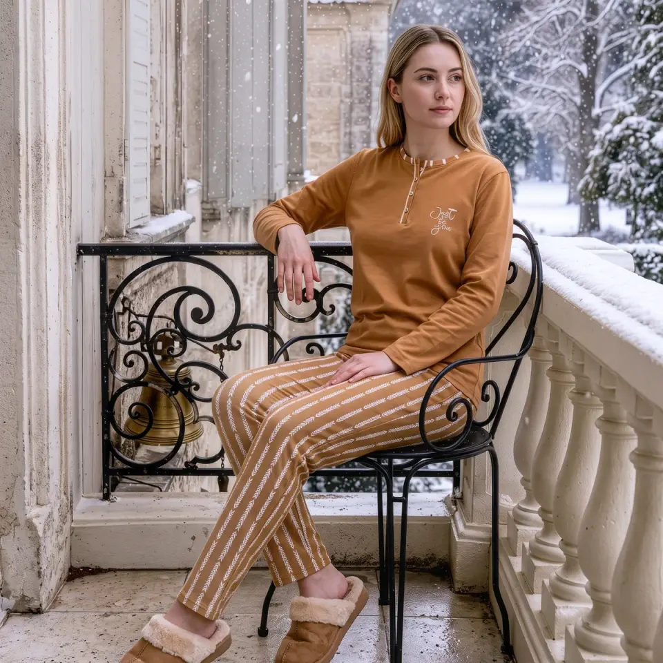 Angelina Kadın Pijama Takımı-%100 pamuk