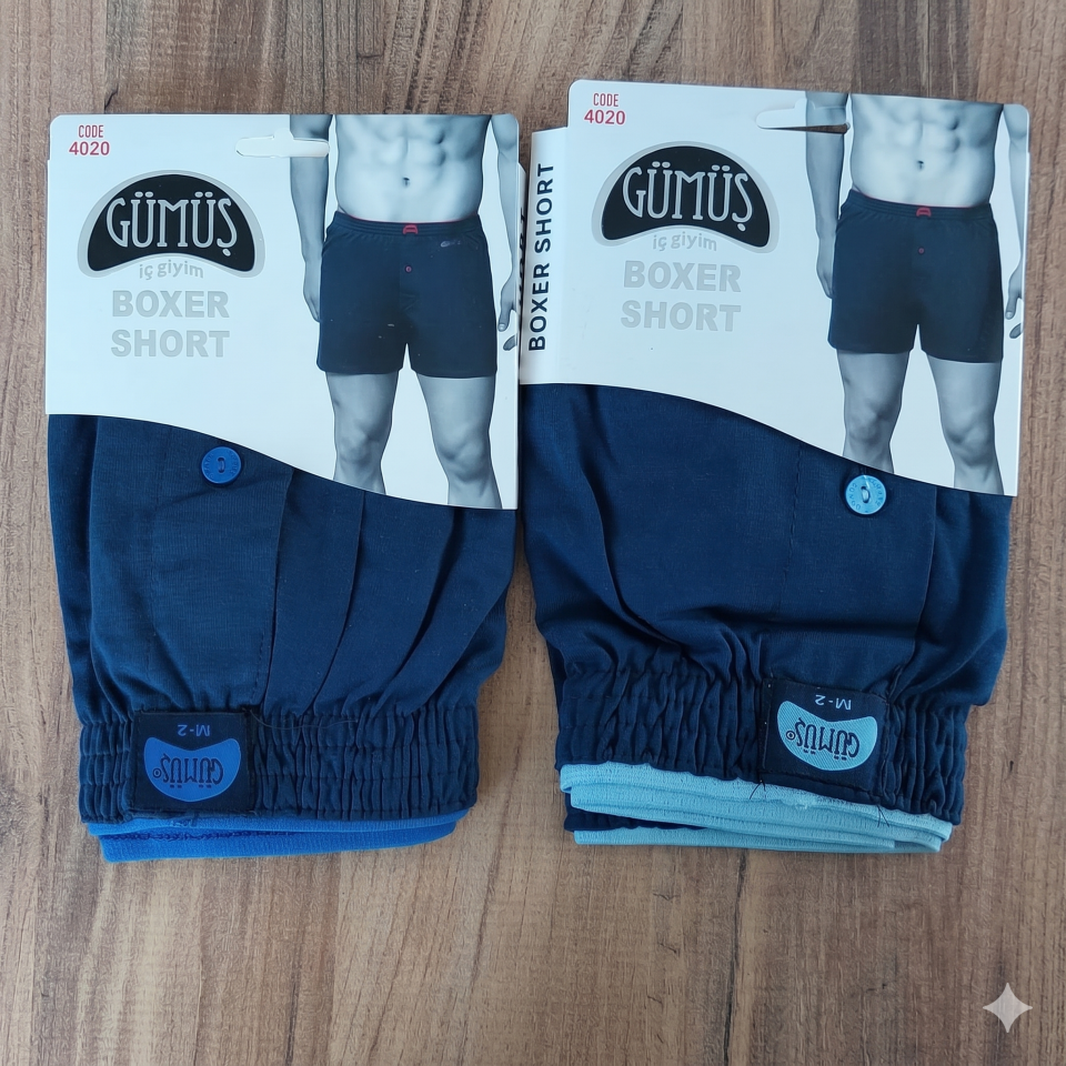 Erkek Penye Şort Boxer XL beden - Lacivert