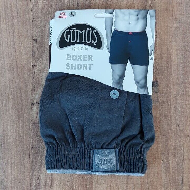 Erkek Penye Şort Boxer L beden - Füme