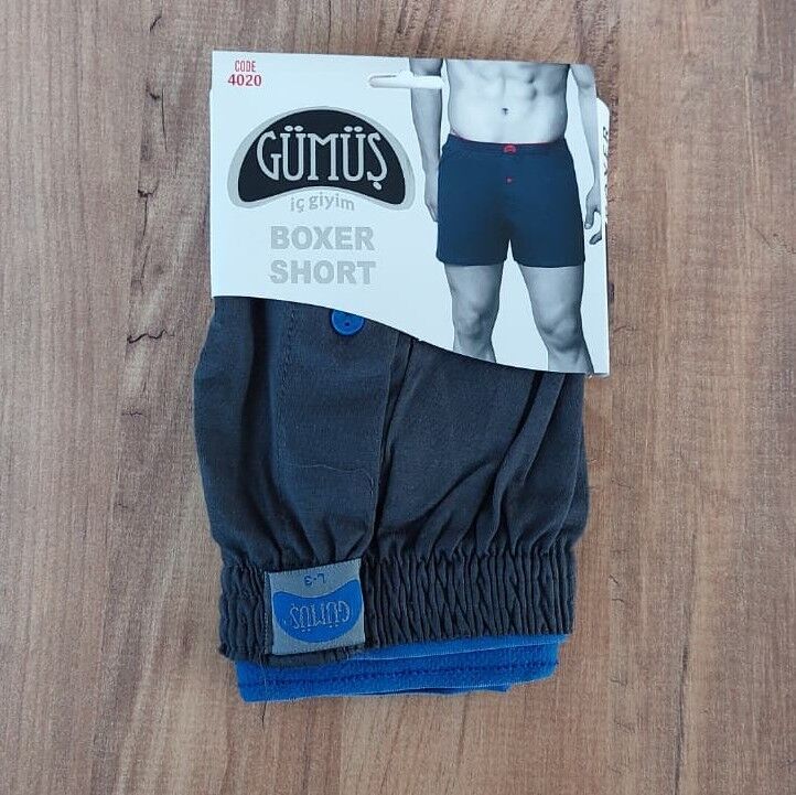 Erkek Penye Şort Boxer XXL beden - Füme