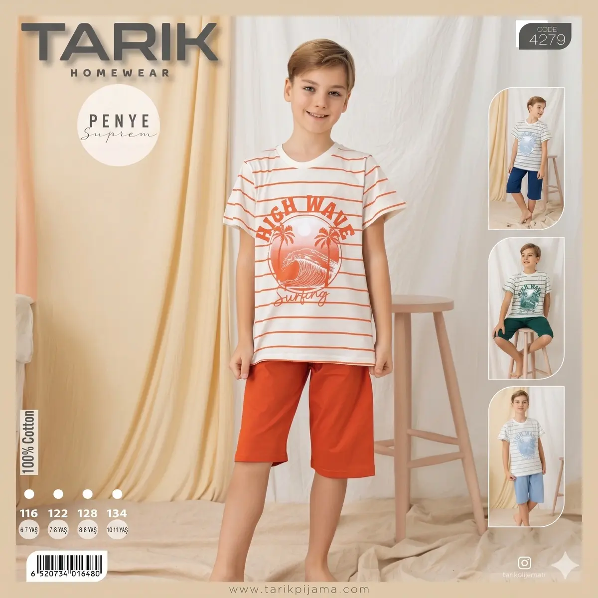 Erkek Çocuk Şortlu Pijama Takımı